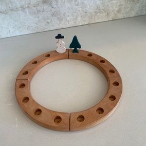 Grimm's Spiel & Holz Large Birthday Ring + winter decorative figures